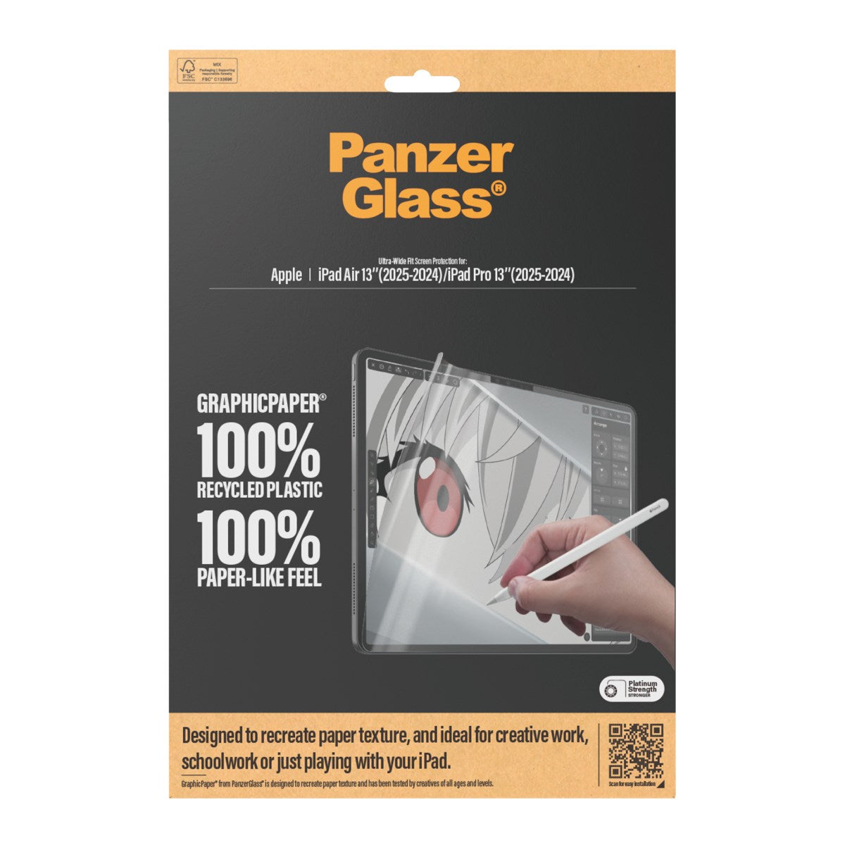 PanzerGlass® GraphicPaper® Screen Protector iPad Air 13'' (2024-2025) | iPad Pro 13'' (2024-2025) | Ultra-Wide Fit